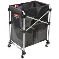 Rubbermaid 1881749 Laundry Cart - 4 Bushel X-Frame Collapsible Folding Cart