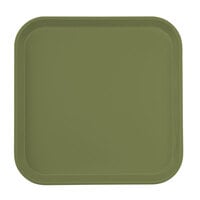 Cambro 1313428 13" x 13" (33 x 33 cm) Square Metric Olive Green Customizable Fiberglass Camtray - 12/Case