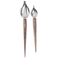 Zeroll 6100-DS 2-Piece Set of Stainless Steel Deco Spoons with Beech Wood Handles