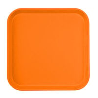 Cambro 1313222 13" x 13" (33 x 33 cm) Square Metric Orange Pizzazz Customizable Fiberglass Camtray - 12/Case