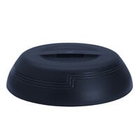Cambro MDSLD9497 Shoreline Collection Navy 10 1/4 inch Low Profile Insulated Dome Plate Cover - 12/Case