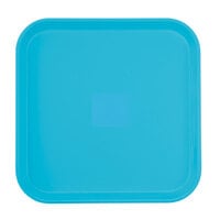 Cambro 1313518 13" x 13" (33 x 33 cm) Square Metric Robin Egg Blue Customizable Fiberglass Camtray - 12/Case