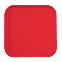 Cambro 1313510 13" x 13" (33 x 33 cm) Square Metric Signal Red Customizable Fiberglass Camtray - 12/Case