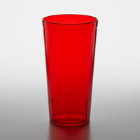 GET 6620-1-R 20 oz. Red Customizable SAN Plastic Pebbled Tumbler - 72/Case