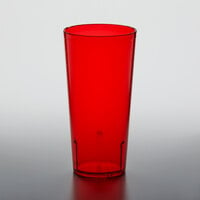 GET 6624-1-R 24 oz. Red Customizable SAN Plastic Pebbled Tumbler - 72/Case