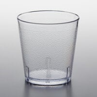 GET 6609-1-CL 9 oz. Clear Customizable SAN Plastic Short Pebbled Tumbler - 72/Case