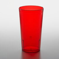 GET 6612-1-R 12 oz. Red Customizable SAN Plastic Pebbled Tumbler - 72/Case