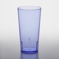 GET 6632-1-BL 32 oz. Blue Customizable SAN Plastic Tall Pebbled Tumbler - 48/Case