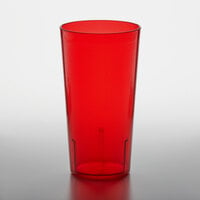 GET 6632-1-R 32 oz. Red Customizable SAN Plastic Tall Pebbled Tumbler - 48/Case