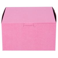 7 inch x 7 inch x 4 inch Pink Cake / Bakery Box - 250/Bundle