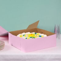 14 inch x 14 inch x 5 inch Pink Cake / Bakery Box - 50/Bundle