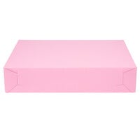 Baker's Mark 19 1/2 inch x 14 inch x 4 inch Pink Half Sheet Cake / Bakery Box - 50/Case