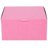 8 inch x 8 inch x 4 inch Pink Cake / Bakery Box - 250/Bundle