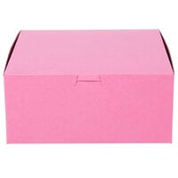 9 inch x 9 inch x 4 inch Pink Cake / Bakery Box - 200/Bundle