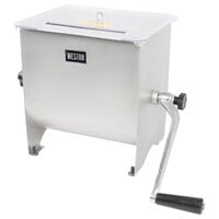 Weston 36-1901-W 20 lb. Manual Meat Mixer with Removable Paddles