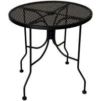 American Tables & Seating ALM36 36" Round Top Outdoor Table with Umbrella Hole
