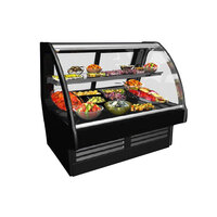 Structural Concepts GMDS8R Fusion 100 inch Black Curved Glass Refrigerated Deli Case - 120V