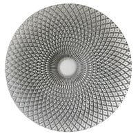 The Jay Companies 1470325 12 3/4 inch Round Edge Silver Glass Charger Plate