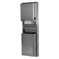 Bobrick B-39619 ClassicSeries Surfaced-Mounting Convertible Rectangular Paper Towel Dispenser / Waste Receptacle