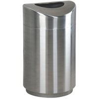 Rubbermaid FGR2030SSPL Eclipse Round Open Top Stainless Steel Waste Receptacle with Rigid Plastic Liner 30 Gallon