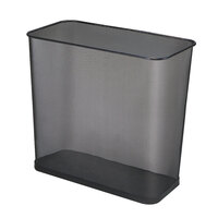 Rubbermaid FGWMB30RBK Concept Collection Black Rectangular Mesh Steel Wastebasket 30 Qt. / 7.5 Gallon