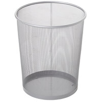 Rubbermaid FGWMB20SLV Concept Collection Silver Round Mesh Steel Wastebasket 20 Qt. / 5 Gallon