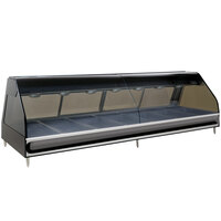 Alto-Shaam ED2-96/PL SS Stainless Steel Heated Display Case with Curved Glass - Left Self Service 96 inch