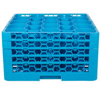 Carlisle RW20-314 OptiClean NeWave 20 Compartment Glass Rack with 4 Extenders