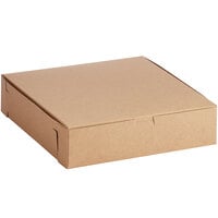 10 inch x 10 inch x 2 1/2 inch Kraft Bakery Box - 250/Bundle