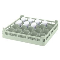 Vollrath 52675 Signature Full-Size Light Green 20-Cup 2 11/16" Short Rack