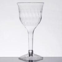 Fineline 2207 Flairware 6 oz. Clear 2-Piece Plastic Wine Goblet - 120/Case