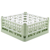 Vollrath 52712 Signature Full-Size Light Green 25-Compartment 7 1/8 inch X-Tall Glass Rack