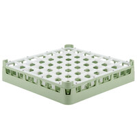 Vollrath 52699 Signature Full-Size Light Green 49-Compartment 2 13/16 inch Short Glass Rack