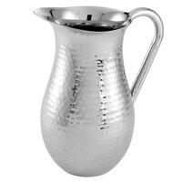 American Metalcraft DWPH64 Hammered Double Wall Stainless Steel 64 oz. Water Pitcher