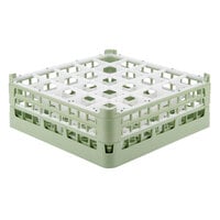 Vollrath 52711 Signature Full-Size Light Green 25-Compartment 5 11/16 inch Tall Glass Rack