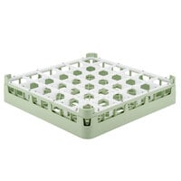 Vollrath 52689 Signature Full-Size Light Green 36-Compartment 2 13/16 inch Short Glass Rack