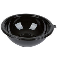 Fineline 5080-BK Super Bowl 80 oz. Black PET Plastic Bowl - 25/Case