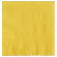 Choice Sunny Yellow 2-Ply Beverage / Cocktail Napkin - 250/Pack