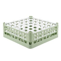 Vollrath 52715 Signature Full-Size Light Green 36-Compartment 5 11/16" Tall Glass Rack