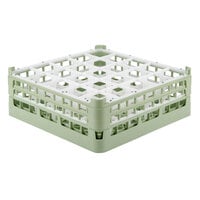 Vollrath 52774 Signature Full-Size Light Green 25-Compartment 6 1/4 inch Tall Plus Glass Rack