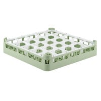 Vollrath 52772 Signature Full-Size Light Green 25-Compartment 3 1/4 inch Short Plus Glass Rack