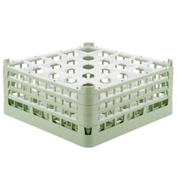 Vollrath 52775 Signature Full-Size Light Green 25-Compartment 7 11/16 inch X-Tall Plus Glass Rack