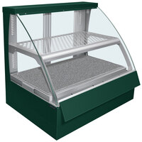 Hatco FSCDH-2PD Green Flav-R-Savor Convected Air Curved Front Display Case with Humidity Control - 120/240V