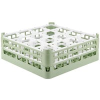 Vollrath 52768 Signature Full-Size Light Green 16-Compartment 6 1/4 inch Tall Plus Glass Rack