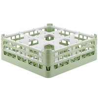 Vollrath 52762 Signature Full-Size Light Green 9-Compartment 6 1/4 inch Tall Plus Glass Rack
