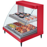 Hatco GRCD-2PD Red 32 inch Glo-Ray Full Service Double Shelf Merchandiser - 120V, 1210W