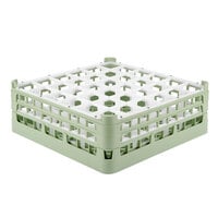 Vollrath 52780 Signature Full-Size Light Green 36-Compartment 6 1/4 inch Tall Plus Glass Rack