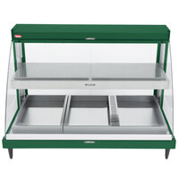 Hatco GRCDH-3PD Green 46 inch Glo-Ray Full Service Double Shelf Merchandiser with Humidity Controls - 1960W