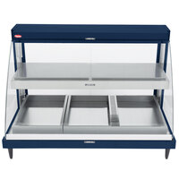 Hatco GRCDH-3PD Navy 46 inch Glo-Ray Full Service Double Shelf Merchandiser with Humidity Controls - 1960W