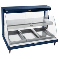 Hatco GRCDH-3PD Navy 46 inch Glo-Ray Full Service Double Shelf Merchandiser with Humidity Controls - 1960W